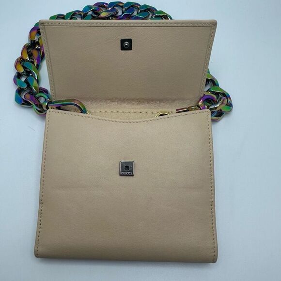 Gucci Compact Leather Wallet Beige Neutral - Picture 3 of 16